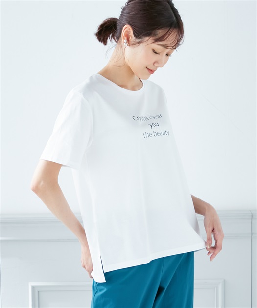 接触冷感】ゆるシルエットロゴプリントTシャツ A/C DESIGN BY ALPHA 