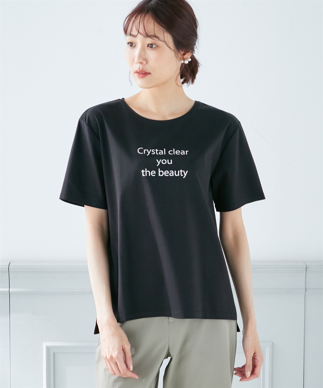 接触冷感】ゆるシルエットロゴプリントTシャツ A/C DESIGN BY ALPHA 
