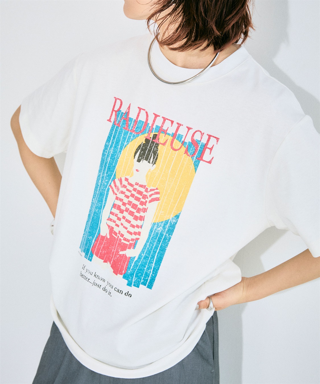 HOLIDAYS COMFORT】プリントロゴＴシャツ 綿100％ 日本製 みやすかっ