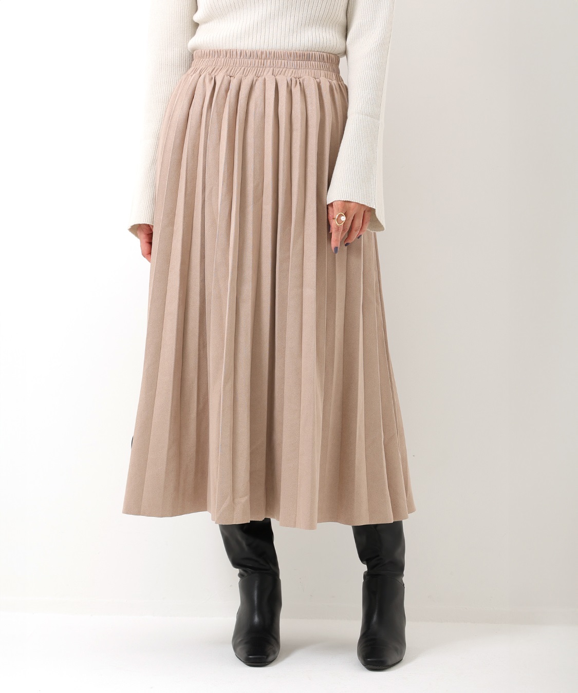 スエードプリーツスカート ONE'S TRUE｜クロスプラス公式通販サイト