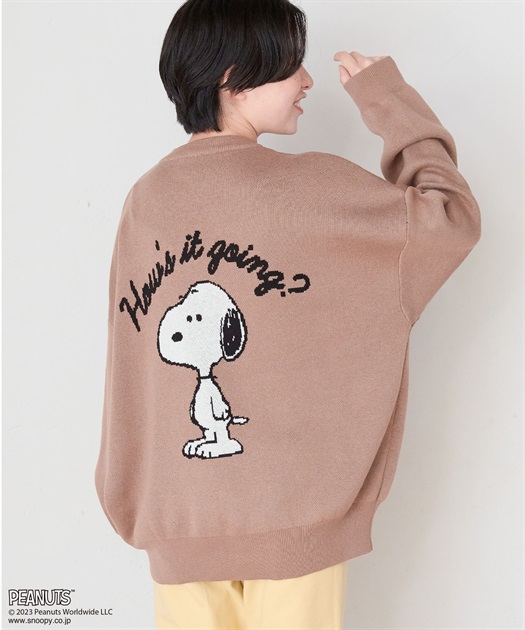 【ピーナッツ/PEANUTS】スヌーピービックプリントジャガード