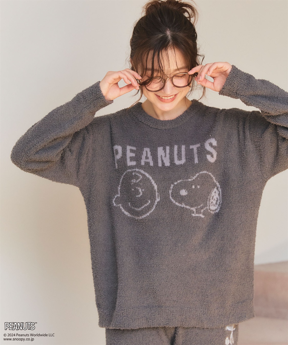 PEANUTS/ピーナッツ】SNOOPYもこもこルームウェアトップス《上下別売り》 Life Style by cross  marche｜クロスプラス公式通販サイト