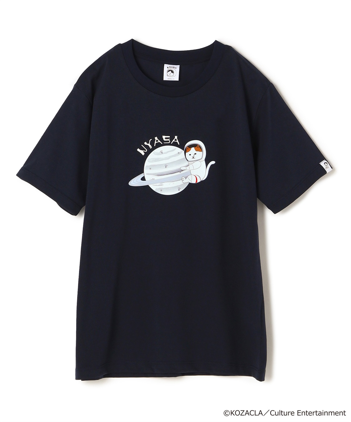 【NYASA/ニャサ】フロントプリント+ロゴ刺繍（土星）Ｔシャツ 