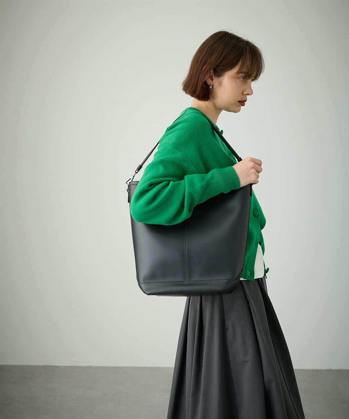 N.O.R.C 【LA SCAIA】レザーバケットBAG