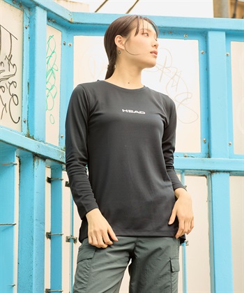 HEAD 《DRY・UV対策》ドライメッシュベーシックロゴ長袖Tシャツ【HEAD/ヘッド】 ウォーキング フィットネス ヨガ ピラティス  スポーツ_subthumb_4