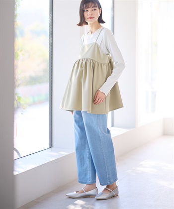 Rosemadame 8.5ozデニムワイドストレート　マタニティパンツ（マタニティ/ 妊婦服）産前・産後対応_subthumb_4