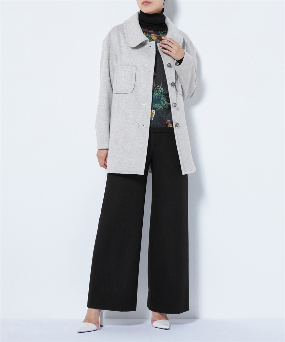 YEAR END SALE】【WEB限定】カシミヤ混ジャケット 49AV.junko shimada