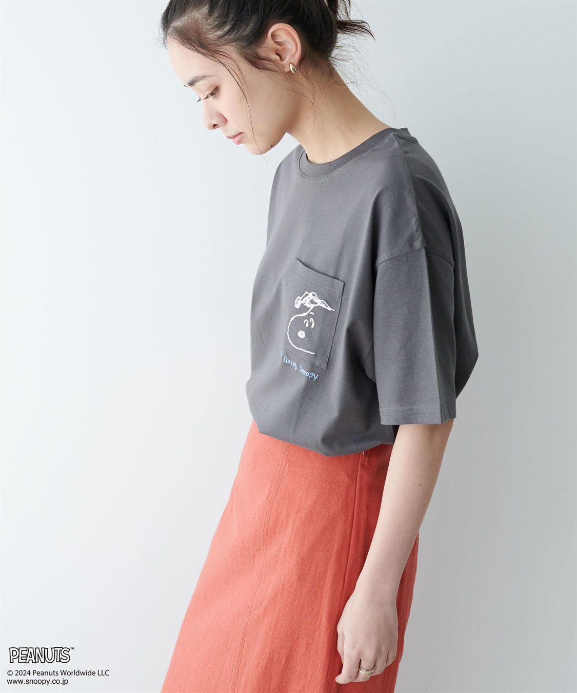PEANUTS/ピーナッツ】SNOOPYポケット付きTシャツ Life Style by cross