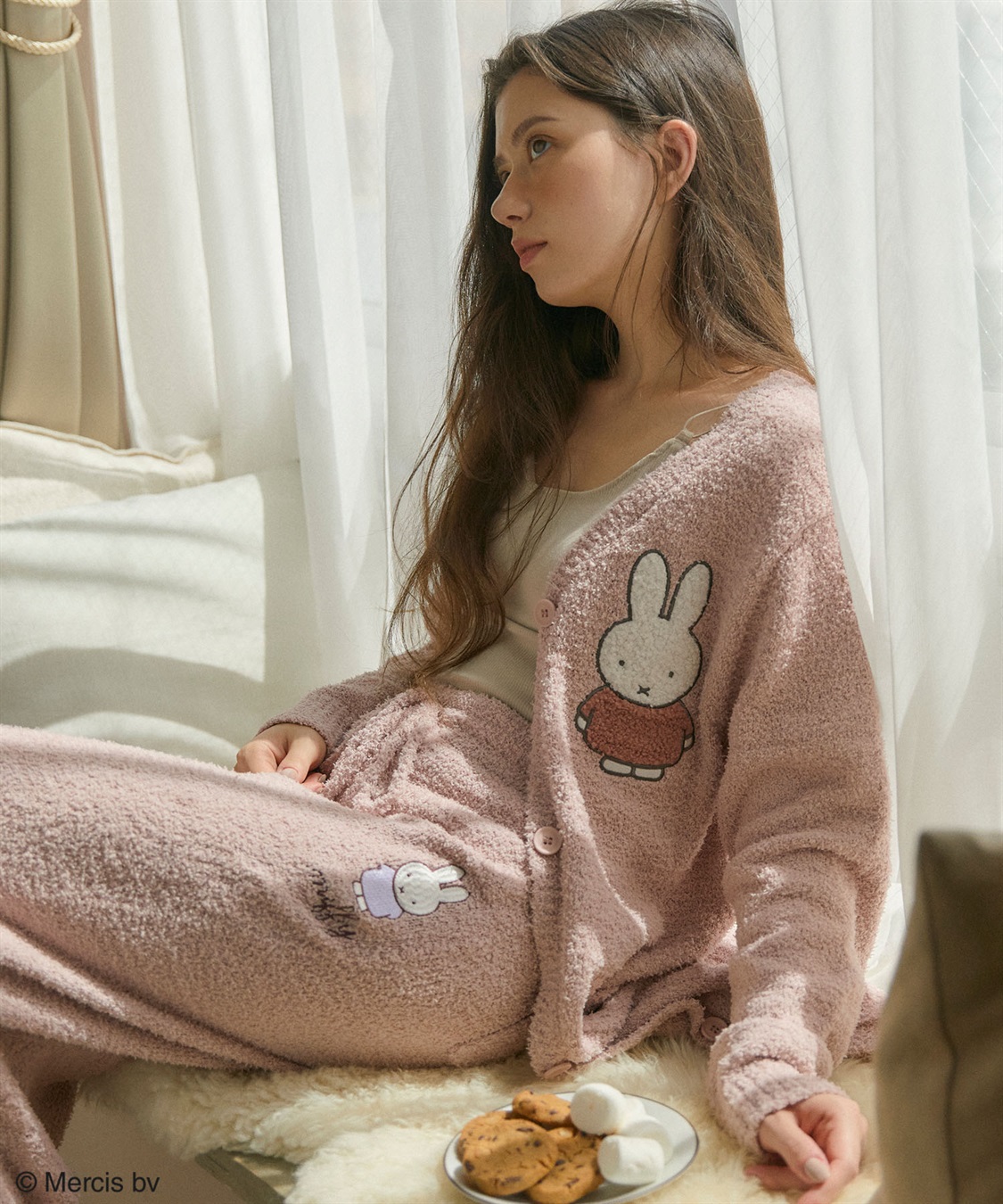 【ミッフィー/miffy】 もこもこニットルームウェアカーディガン●パンツ別売り●