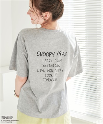 Life Style by cross marche 【PEANUTS/ピーナッツ】SNOOPYフロントデザインクルーネックTシャツ《大きいサイズ有》_subthumb_12