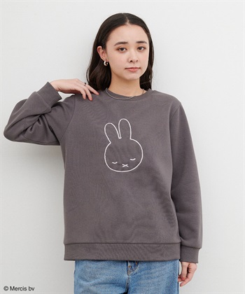 chara station 【miffy/ミッフィー】スリープ刺繍デザイン裏起毛プルオーバー（別注）_subthumb_2