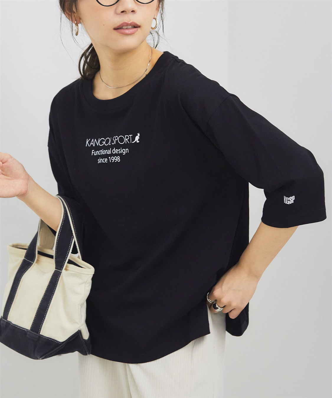 【KANGOL SPORT】7分袖ロゴTシャツ