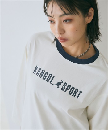 Life Style by cross marche 《吸汗速乾・UV対策》ロゴプリント配色ロングスリーブTシャツ【KANGOL SPORT】_subthumb_4