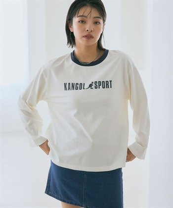 Life Style by cross marche 《吸汗速乾・UV対策》ロゴプリント配色ロングスリーブTシャツ【KANGOL SPORT】_subthumb_5