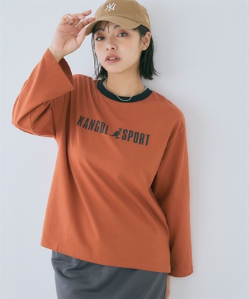 Life Style by cross marche 《吸汗速乾・UV対策》ロゴプリント配色ロングスリーブTシャツ【KANGOL SPORT】_subthumb_17