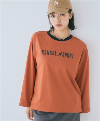 Life Style by cross marche 《吸汗速乾・UV対策》ロゴプリント配色ロングスリーブTシャツ【KANGOL SPORT】_subthumb_18