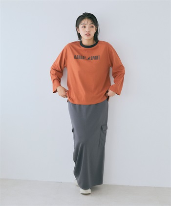 Life Style by cross marche 《吸汗速乾・UV対策》ロゴプリント配色ロングスリーブTシャツ【KANGOL SPORT】_subthumb_19