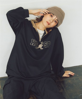 Life Style by cross marche 《DRY・UVカット》ハーフジップロゴプルオーバー【KANGOL SPORT/カンゴールスポーツ】_subthumb_4