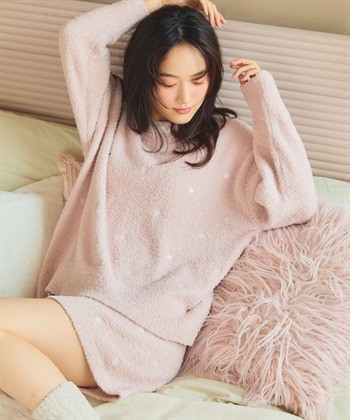 Life Style by cross marche マシュマロニット ハートドット刺繍プルオーバー ルームウェア【LAFUKU/ラフク】_subthumb_11