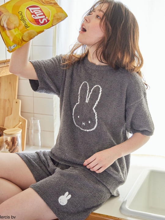 【ミッフィー/miffy】ミッフィーもこもこプルオーバー◆セットアップ着用可※パンツ別売り◆