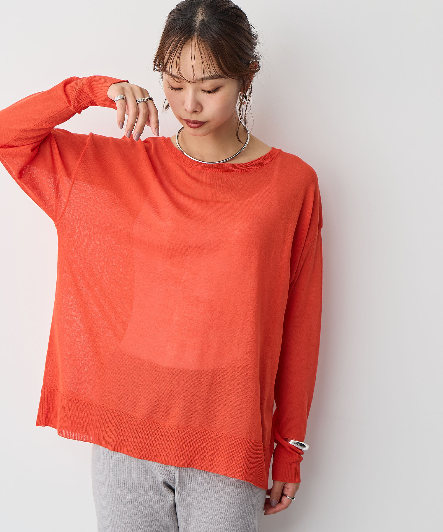 シアーニットプルオーバー<br>¥3,960(tax in)