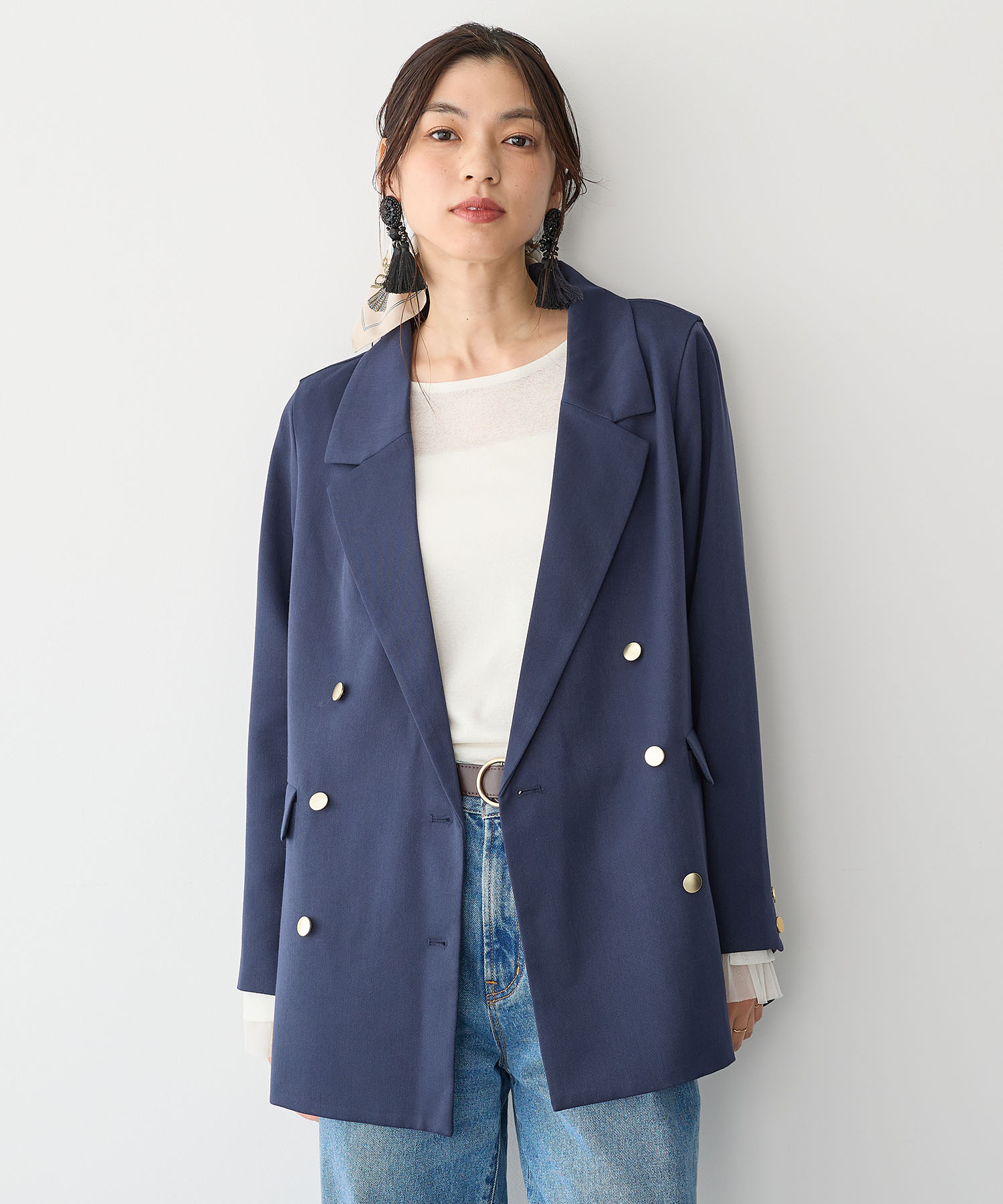 金釦ダブルブレストジャケット<br>¥7,920(tax in)